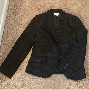 Charcoal Grey blazer w white pinstripes